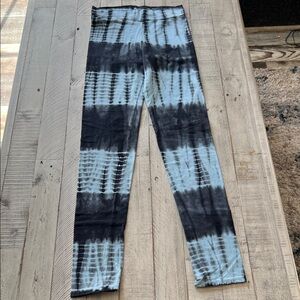 EARTHBOUND Black and Blue Tie-Dye Leggings